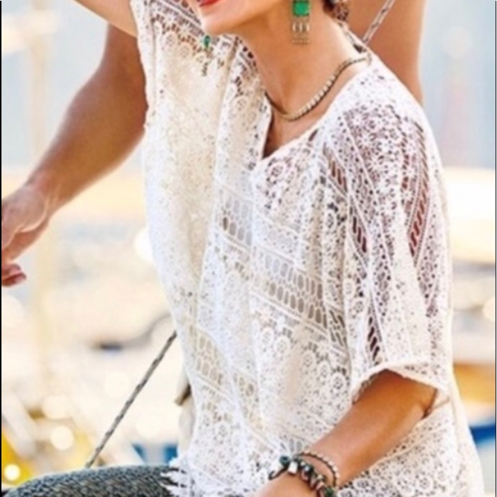 Cabi Love Carol Collection crocheted top cover up